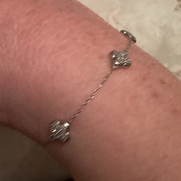 Effy diamond and Sterling Silver Clover motif bracelet - 7.5 inches - flaw - Picture 10 of 14